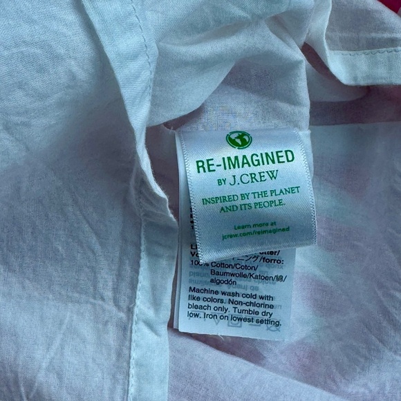 J.Crew Sleeveless Seersucker Tiered Popover Mixed Stripe Pink Poplin Dress Siz S - Picture 6 of 13